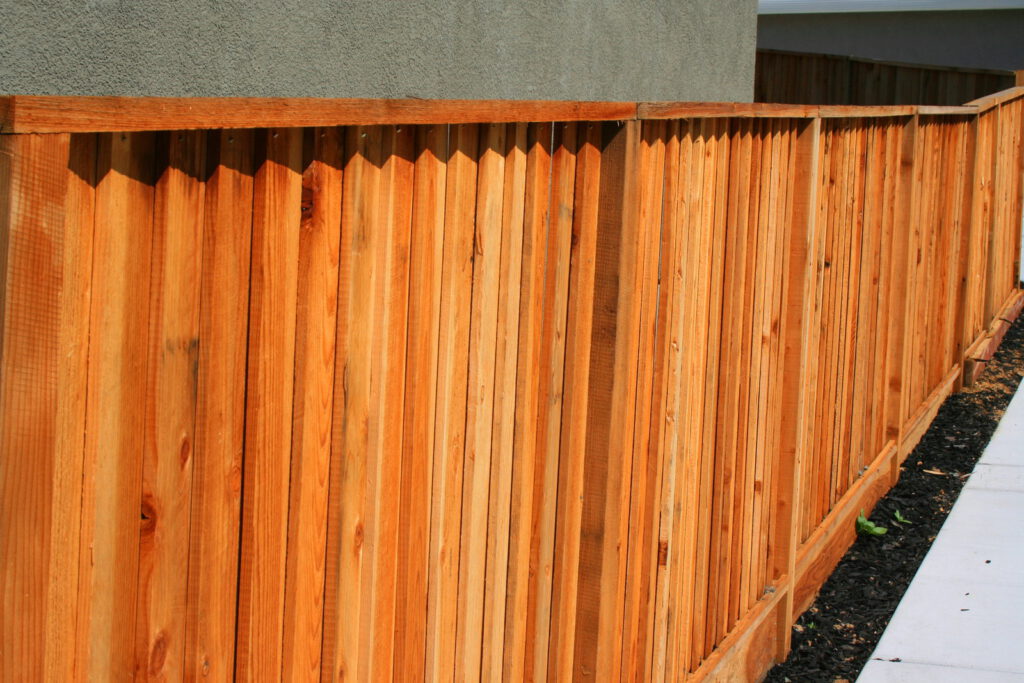 wood fence of the house